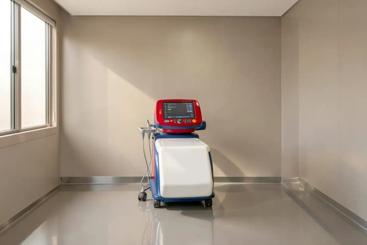 Um consultório médico moderno com equipamentos de radiologia de ponta, pronto para implementar a radiologia especializada em uma clínica de cardiologia.